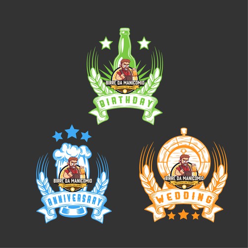 Sticker label with the title 'Beer sticker'