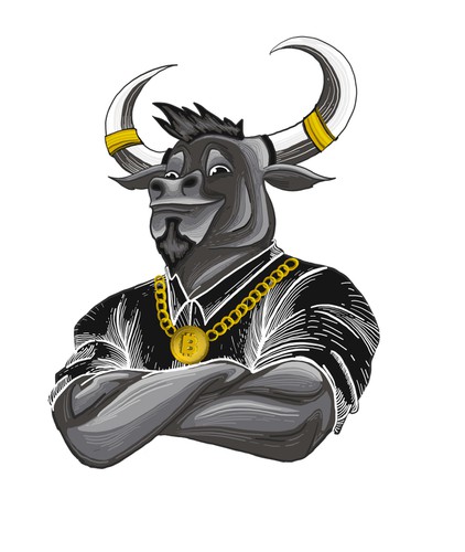 Bitcoin artwork with the title 'Bull'