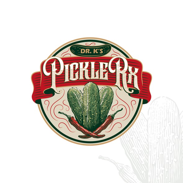 Woodcut logo with the title 'Pickle Rx'