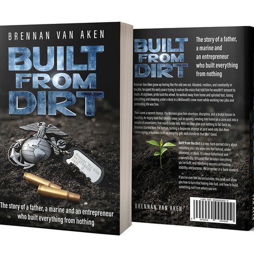 Autobiography design with the title 'Book cover design for ex marine'