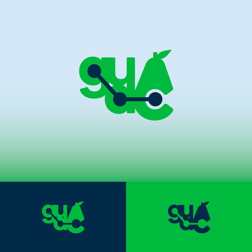 Avocado logo with the title 'GUAC LOGO DESIGN'