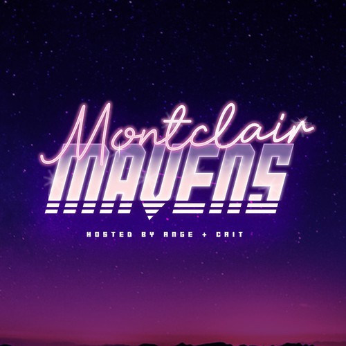 Neon logo with the title 'Montclair Mavens – Logo Design'