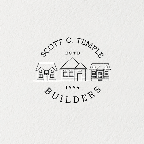 Modern rustic logo with the title 'Rustic/Older Looking Logo for Builder'