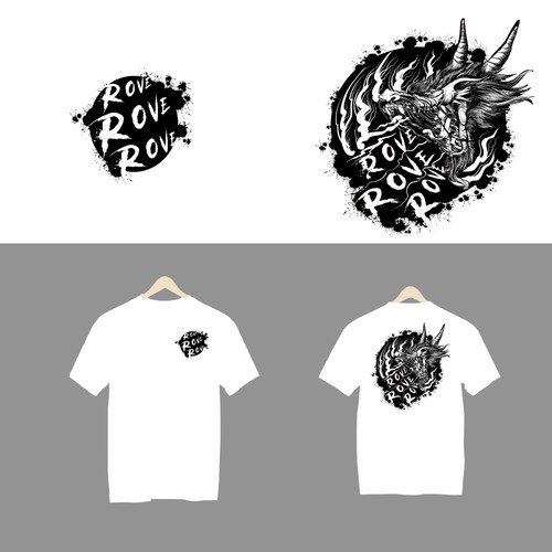 Japanese t-shirt with the title 'japanese dragon artwork'