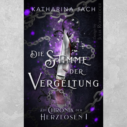 Chain design with the title 'Die Stimme der Vergeltung - Fantasy Book Cover'