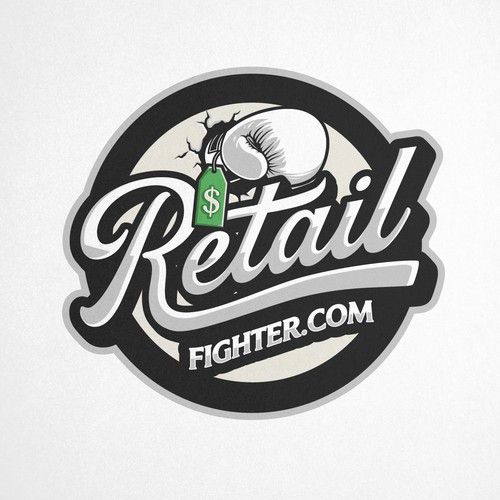 Boxing-gloves logo with the title 'Retail fighter.com'