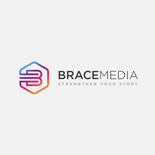Support logo with the title 'Strenghten logo for BraceMedia.'