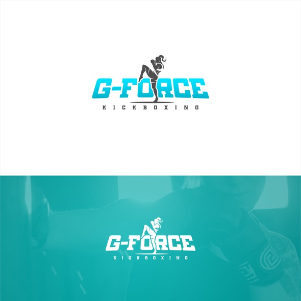 Kickboxing logo with the title 'G-Force Kickboxing'