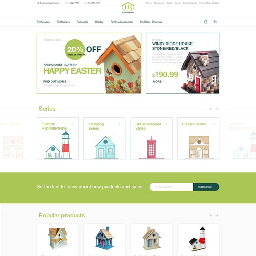 Animal website with the title 'E-commerce'