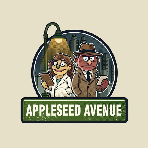 Puppet logo with the title 'awesome puppet mascot logo'
