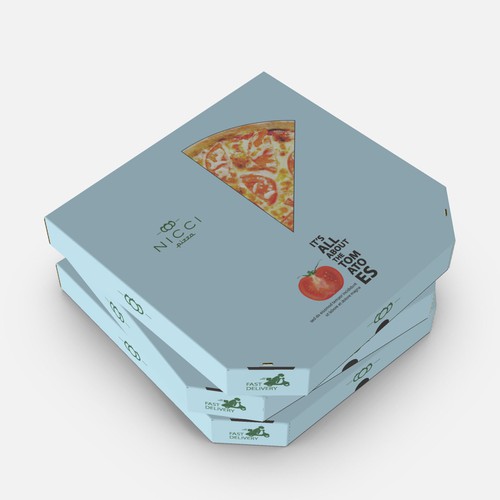 Stand-out design with the title 'NICCI PIZZA BOX'