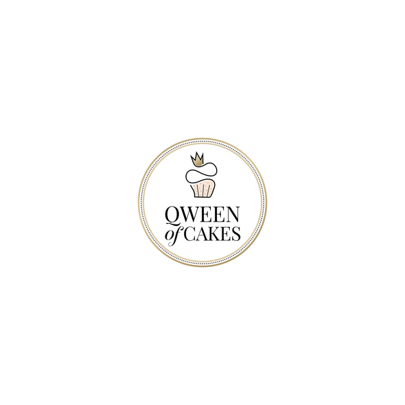 Cupcake logo with the title 'Elegant logo concept for Qween of Cakes'