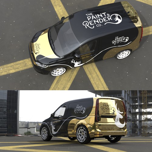 VW design with the title 'Car wrap - paint company'