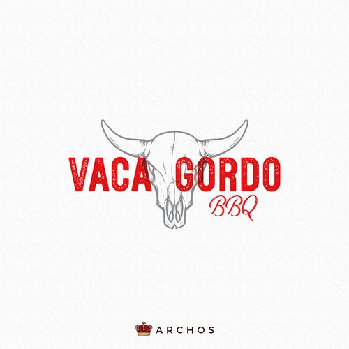 BBQ logo with the title 'Vaca Gordo BBQ'