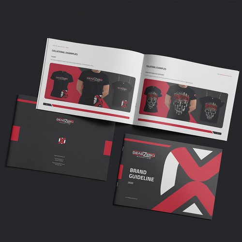 Style guide design with the title 'Brand Guide for a top shooting destination in TN'