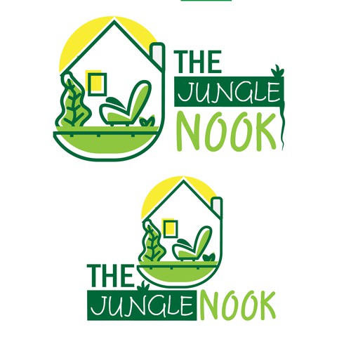 Jungle logo with the title 'logo jungle nook'