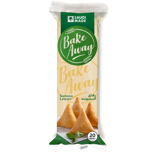 Packaging with the title 'Packaging Design for Samosa Leaves'