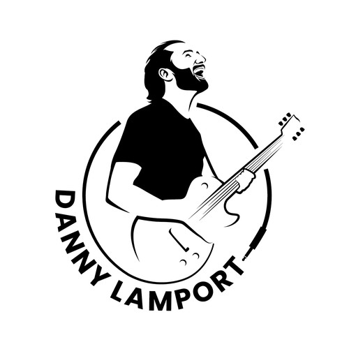 Guitar brand with the title 'musician logo'