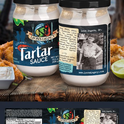 Label for seafood sauce.