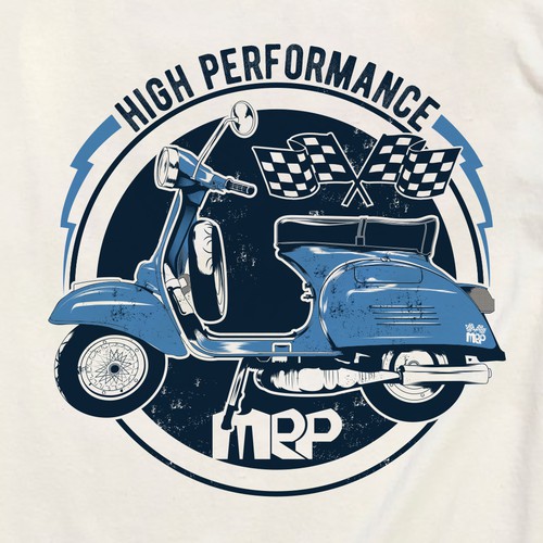 Racing t-shirt with the title 'MRP Vespa'
