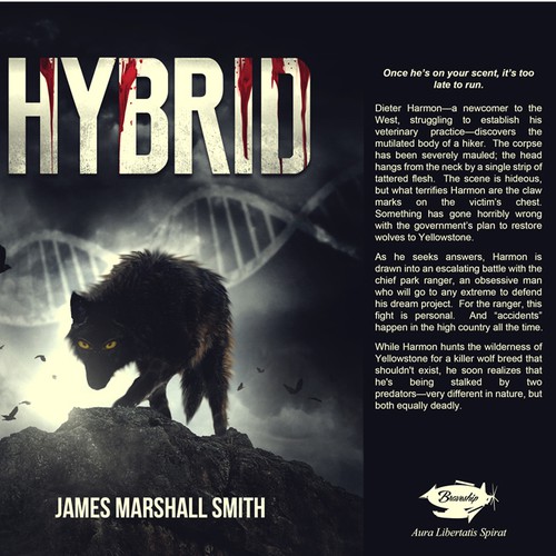 Thriller book cover with the title 'Book cover - Hybrid - '