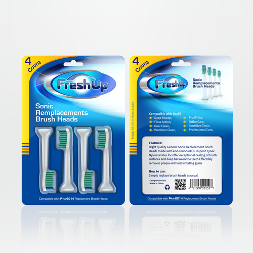 Toothbrush design with the title 'Tooth Brush Packaging'