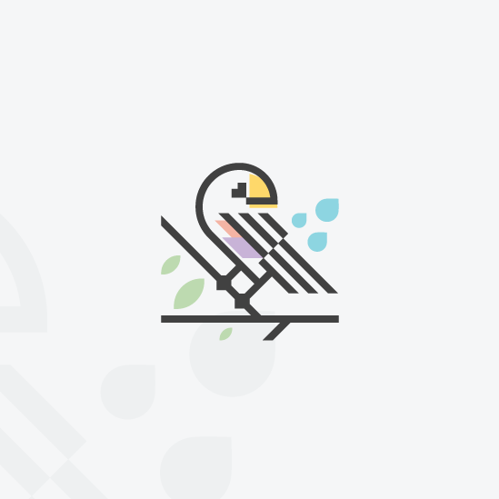Risk design with the title 'Simple yet amazing bird'