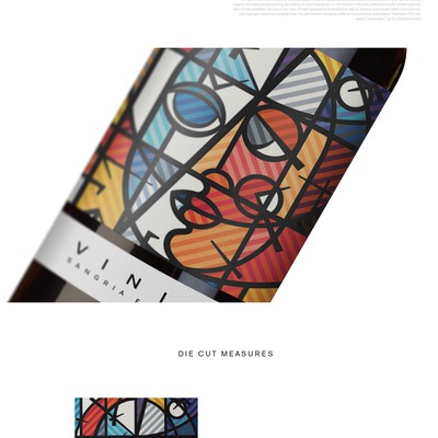 Colorful Sangria label