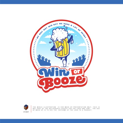 Running logo with the title 'Win or Booze'