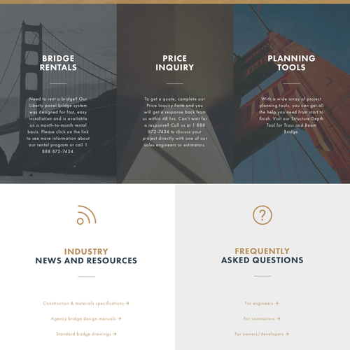 Manufacturing design with the title 'Web Design - U.S. Bridge'