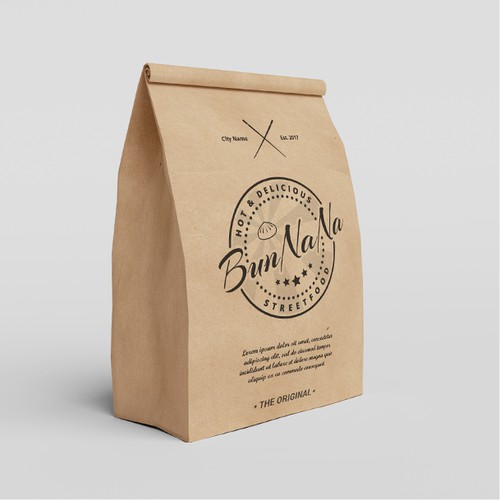 Fast food logo with the title 'Badge logo design'