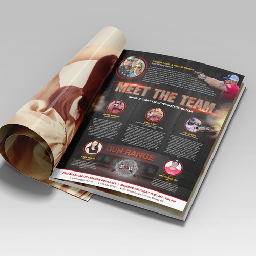 Magazine ad design with the title 'Full Ad Magazine'