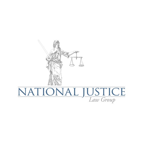 Justice logo with the title 'national justice '