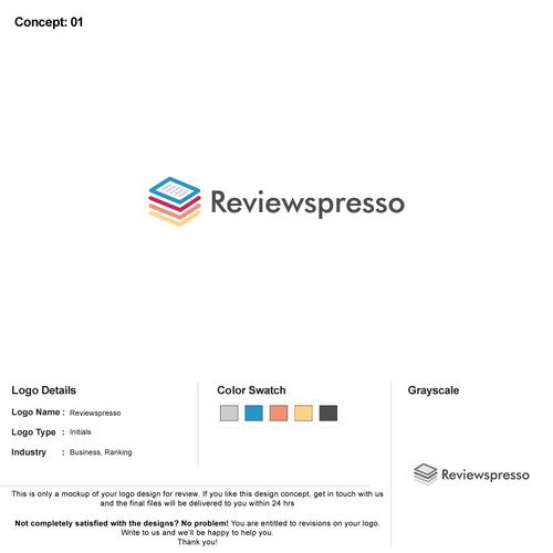 Review design with the title 'reviewspresso#2'