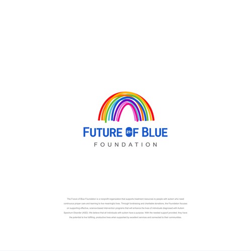 Rainbow design with the title 'Future Of Blue Foundation'