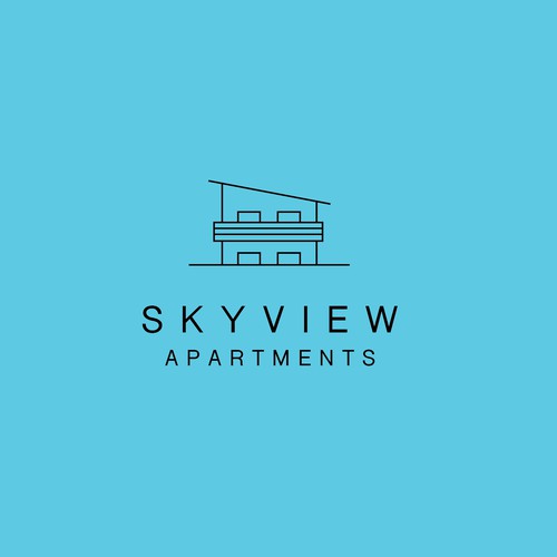 Apartment logo with the title 'Skyview Logo design'