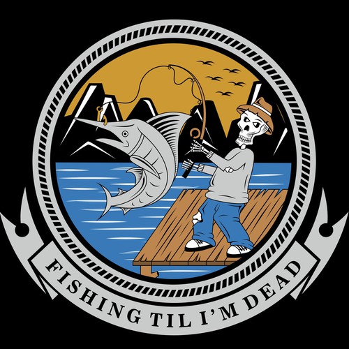 Fishing t-shirt with the title 'Design unused'