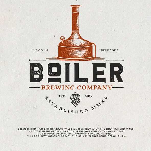 Hop design with the title 'Boiler Brewing'