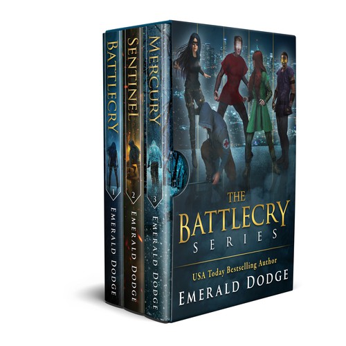 Urban fantasy book cover with the title 'Battlecry Series Box Set'