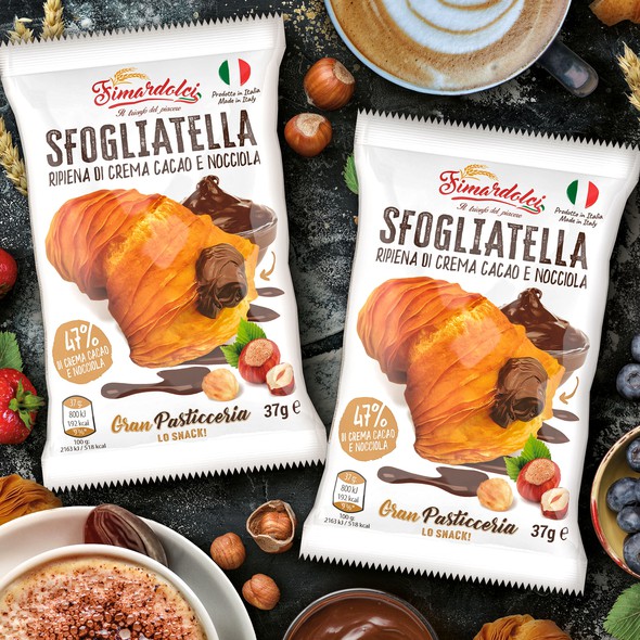 Product packaging with the title 'Soft packaging for Italian cookies.'