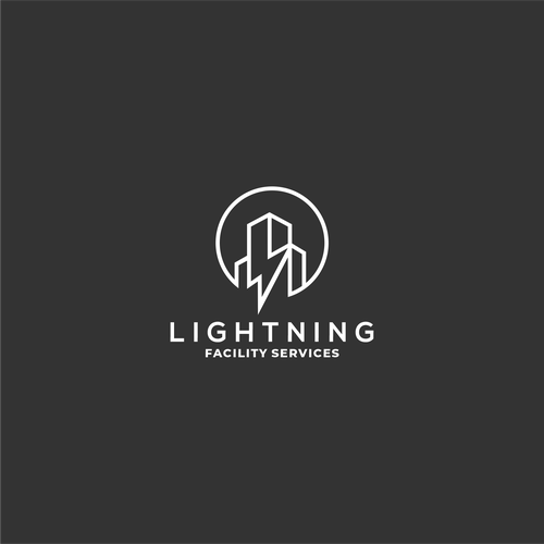 Skyline design with the title 'Lightning facility Service'