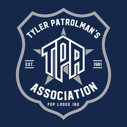 Police logo with the title 'TYLER patrolman’s association'