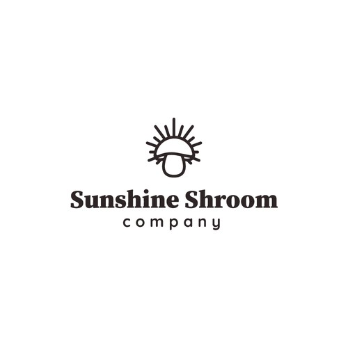 Sunlight logo with the title 'Logo for mushroom products'