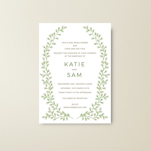 Exotic design with the title 'Wedding invitation '