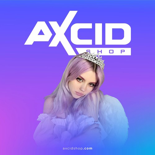 Streetwear logo with the title 'AXCID SHOP'