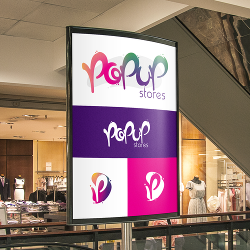Multicolor design with the title 'POPUPSTORES'