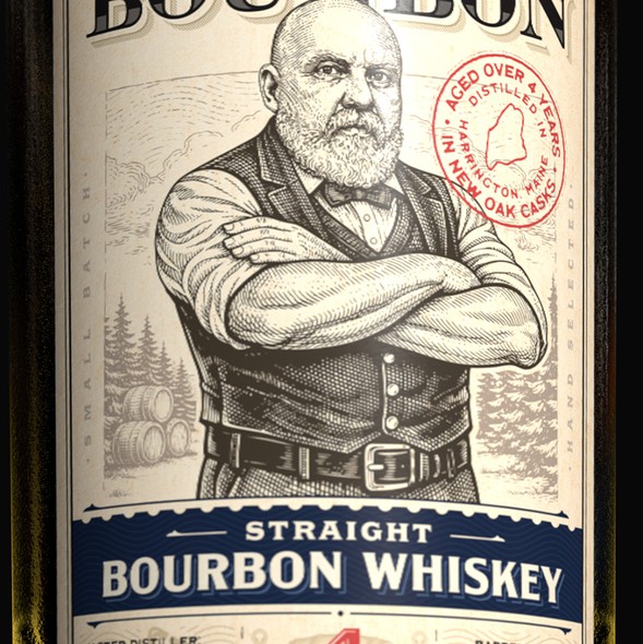 Label with the title 'Big Boy Bourbon'