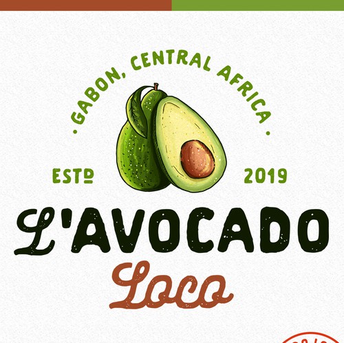 Catering design with the title 'L'Avocado Loco'