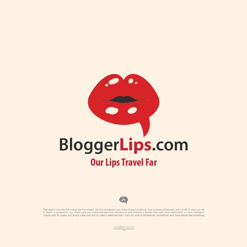 Lips design with the title 'BloggerLips.Com'