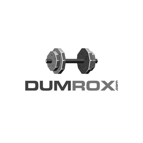 Dumbbell logo with the title 'Bold logo concept for Dumrox'